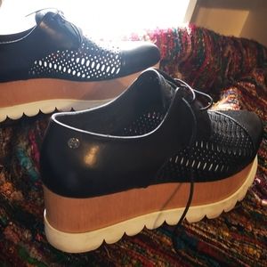 Capezzani Black Wedge Loafer/Creeper